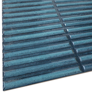 Homey Striped Blue Gloss Tile