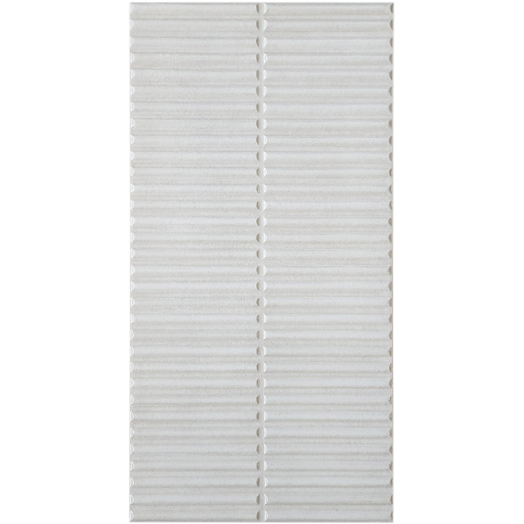 Homey Striped White Gloss Tile