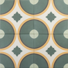 Load image into Gallery viewer, Sync Circle Green Pattern Tile
