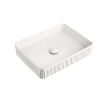 Load image into Gallery viewer, ADP Rectangular Fluted White Gloss Basin - Yeomans Bagno Ceramiche 
