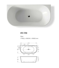 Load image into Gallery viewer, BNK Back To Wall Acrylic Bath Matte White
