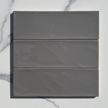 Load image into Gallery viewer, Valonia Dark Grey Gloss Subway Tile - Yeomans Bagno Ceramiche
