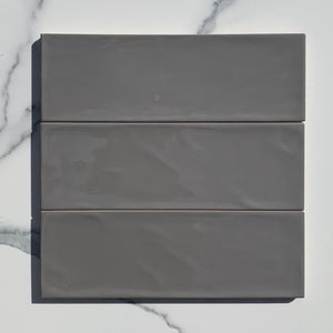Valonia Dark Grey Gloss Subway Tile - Yeomans Bagno Ceramiche