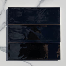 Load image into Gallery viewer, Valonia Black Gloss Subway Tile - Yeomans Bagno Ceramiche
