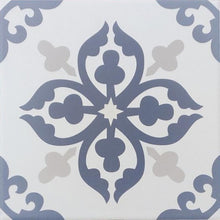 Load image into Gallery viewer, Floriston Blue Encaustic Look Feature Tile - Yeomans Bagno Ceramiche
