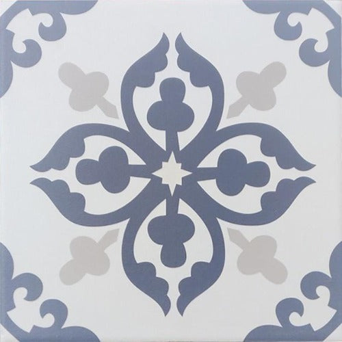 Floriston Blue Encaustic Look Feature Tile - Yeomans Bagno Ceramiche