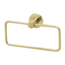 Load image into Gallery viewer, Phoenix Radii Hand Towel Holder Round Plate - Brushed Gold - Yeomans Bagno Ceramiche
