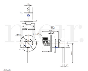 Meir Round Wall Mixer - Champagne