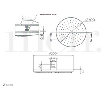 Load image into Gallery viewer, Meir Round Shower Rose 200mm - Champagne
