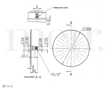 Load image into Gallery viewer, Meir Round Shower Rose 300mm - Shadow
