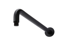 Load image into Gallery viewer, Yeomans Bagno &amp; Ceramiche: Meir Round Wall Shower Curved Arm 400mm - Matte Black

