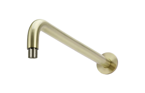 Yeomans Bagno & Ceramiche: Meir Round Wall Shower Curved Arm 400mm - Tiger Bronze