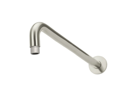 Yeomans Bagno & Ceramiche: Meir Round Wall Shower Curved Arm 400mm - Brushed Nickel