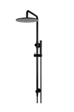 Load image into Gallery viewer, Meir Round Combination Shower Rail, 200mm/300mm Rose, Single Function Hand Shower - Matte Black

