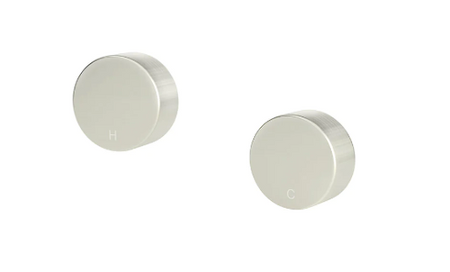 Yeomans Bagno & Ceramiche: Meir Circular Wall Taps - Brushed Nickel