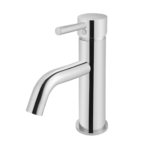Yeomans Bagno & Ceramiche:  Meir Round Basin Mixer Curved - Chrome