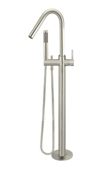 Yeomans Bagno & Ceramiche: Meir Freestanding Bath Spout and Hand Shower - Brushed Nickel
