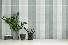 Load image into Gallery viewer, Ukibori Silver Sage Gloss Mosaic Tile
