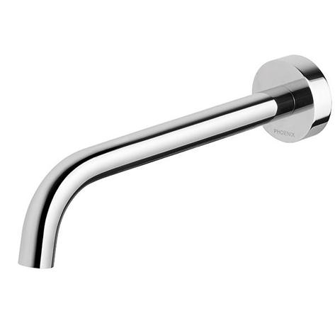 Phoenix Vivid Slimline Wall Outlet 230mm Curved - Chrome - Yeomans Bagno Ceramiche