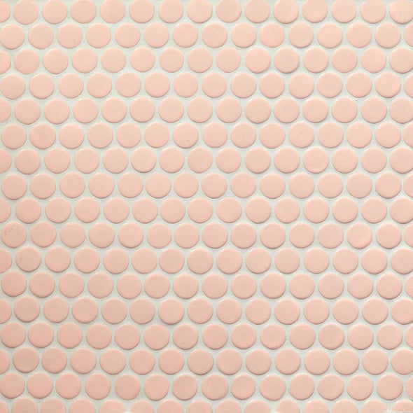 Penny Round Sugar Rose Matt Mosaic Tile
