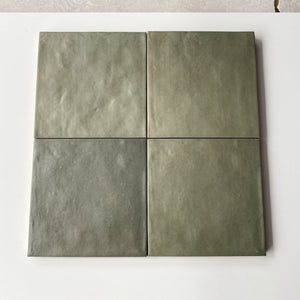 Contemporary Forest Green Square Tile