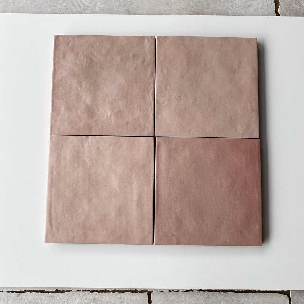 Contemporary Rose Quartz Square Tile
