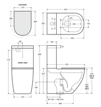 Load image into Gallery viewer, Fienza Empire Slim Seat Back-To-Wall Toilet Suite

