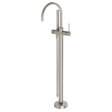 Load image into Gallery viewer, Vivid Slimline Floor Mounted Bath Mixer with Hand Shower - Brushed Nickel - Yeomans Bagno Ceramiche
