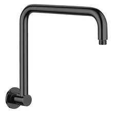 Load image into Gallery viewer, Fienza Round Fixed Gooseneck Wall Arm - Matte Black - Yeomans Bagno Ceramiche
