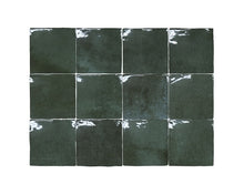 Load image into Gallery viewer, Warwick Verde Oscuro Square Subway Tile - Yeomans Bagno Ceramiche
