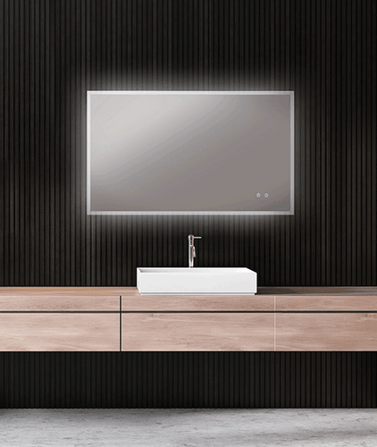 Remer Kara Mirror with Demister and Bluetooth Speakers - Yeomans Bagno Ceramiche