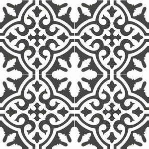 Kenthurst Black Matt Encaustic Look Feature Tile