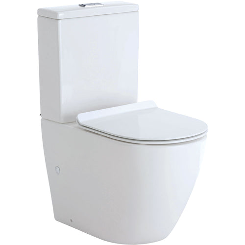 Fienza Koko Skinny Seat Back-To-Wall Toilet Suite - Yeomans Bagno Ceramiche