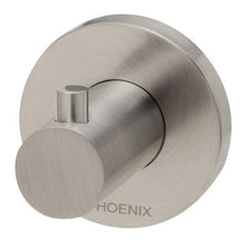 Load image into Gallery viewer, Phoenix Radii Robe Hook Round Plate - Brushed Nickel - Yeomans Bagno Ceramiche
