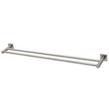 Load image into Gallery viewer, Phoenix Radii Double Towel Rail 800mm Square Plate - Brushed Nickel - Yeomans Bagno Ceramiche
