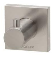 Load image into Gallery viewer, Phoenix Radii Robe Hook Square Plate - Brushed Nickel - Yeomans Bagno Ceramiche
