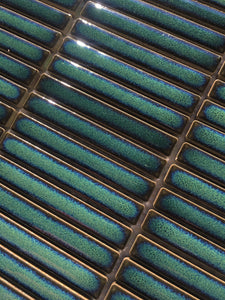 Stack Finger Mosaic Tile Green Emerald