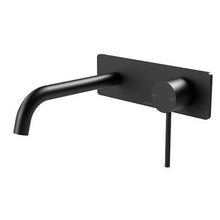 Load image into Gallery viewer, Vivid Slimline Wall Mixer Set 180mm Curved - Matte Black - Yeomans Bagno Ceramiche
