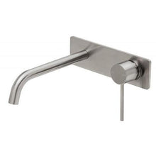 Load image into Gallery viewer, Vivid Slimline Wall Mixer Set 230mm Curved - Brushed Nickel - Yeomans Bagno Ceramiche

