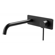 Load image into Gallery viewer, Vivid Slimline Wall Mixer Set 230mm Curved - Matte Black - Yeomans Bagno Ceramiche

