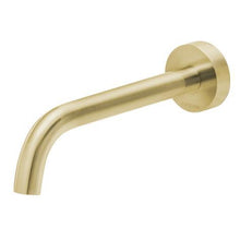 Load image into Gallery viewer, Vivid Slimline Wall Outlet 180mm Curved - Brushed Gold - Yeomans Bagno Ceramiche
