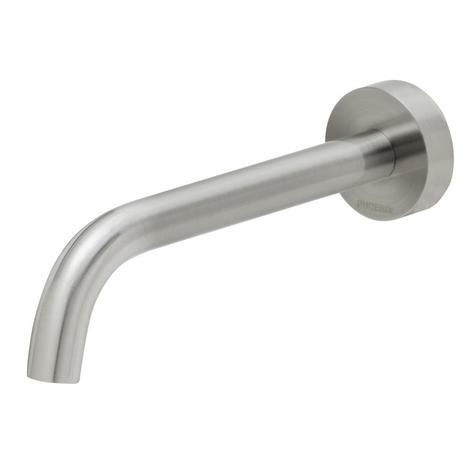 Vivid Slimline Wall Outlet 180mm Curved - Brushed Nickel - Yeomans Bagno Ceramiche
