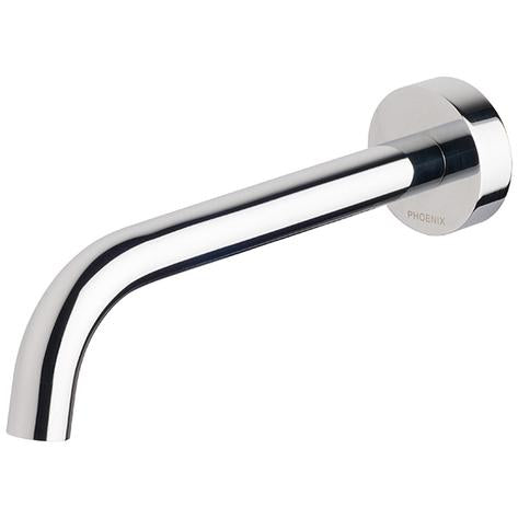 Vivid Slimline Wall Outlet 180mm Curved - Chrome - Yeomans Bagno Ceramiche