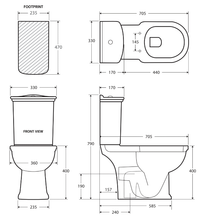 Load image into Gallery viewer, Fienza Washington Close-Coupled Toilet Suite

